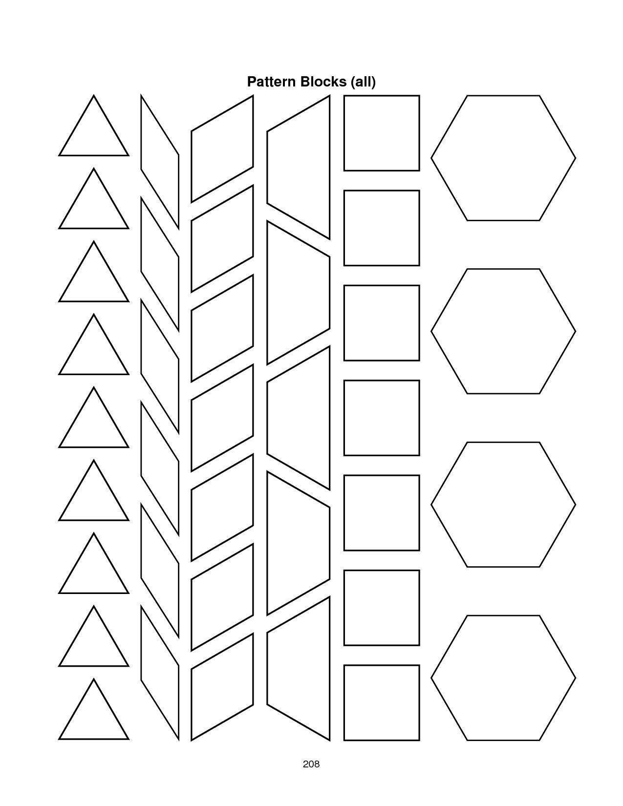 28 images of blank alphabet pattern block template migapps inside blank pattern block templates