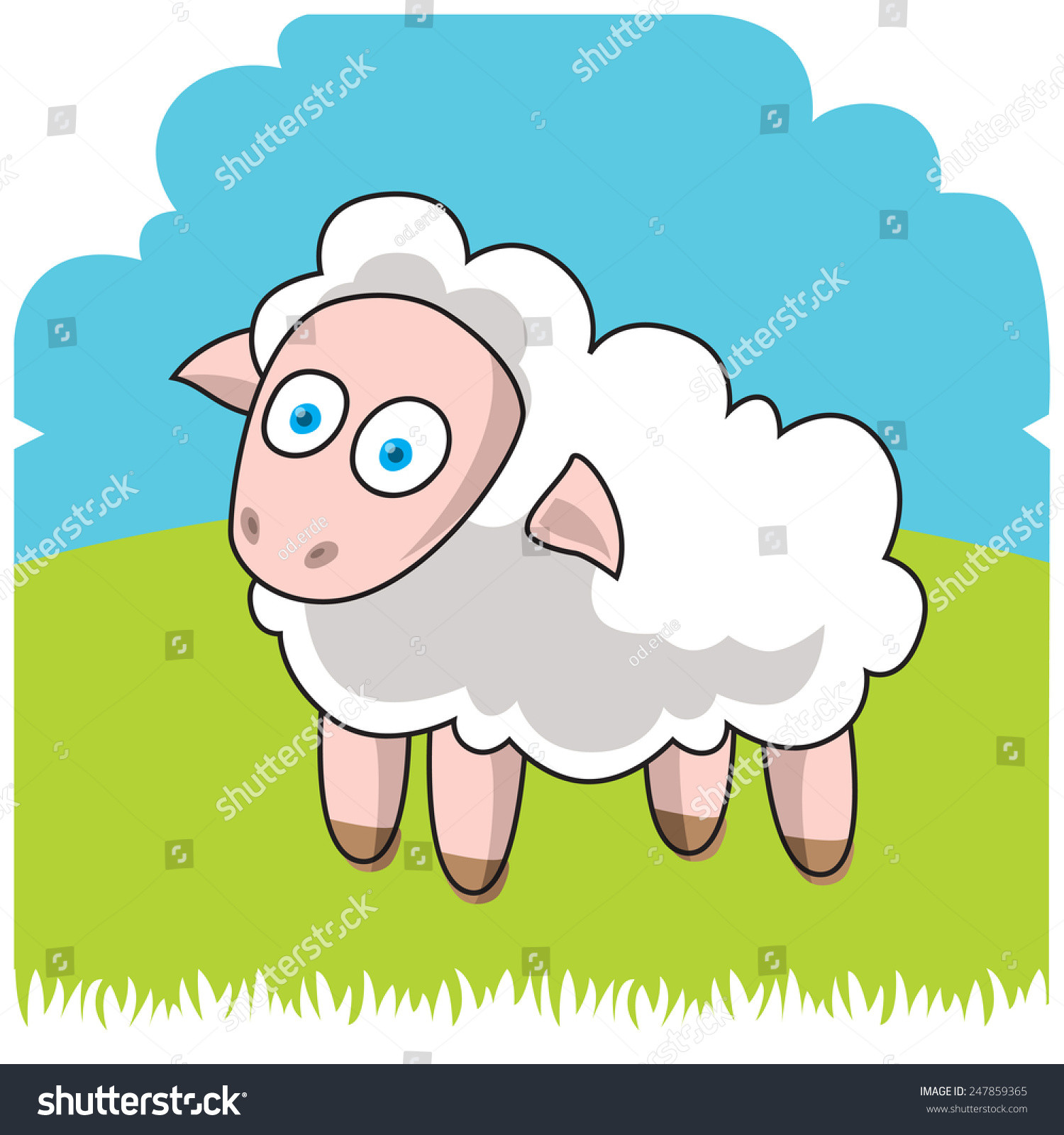 Farm Animals Vector Cartoon