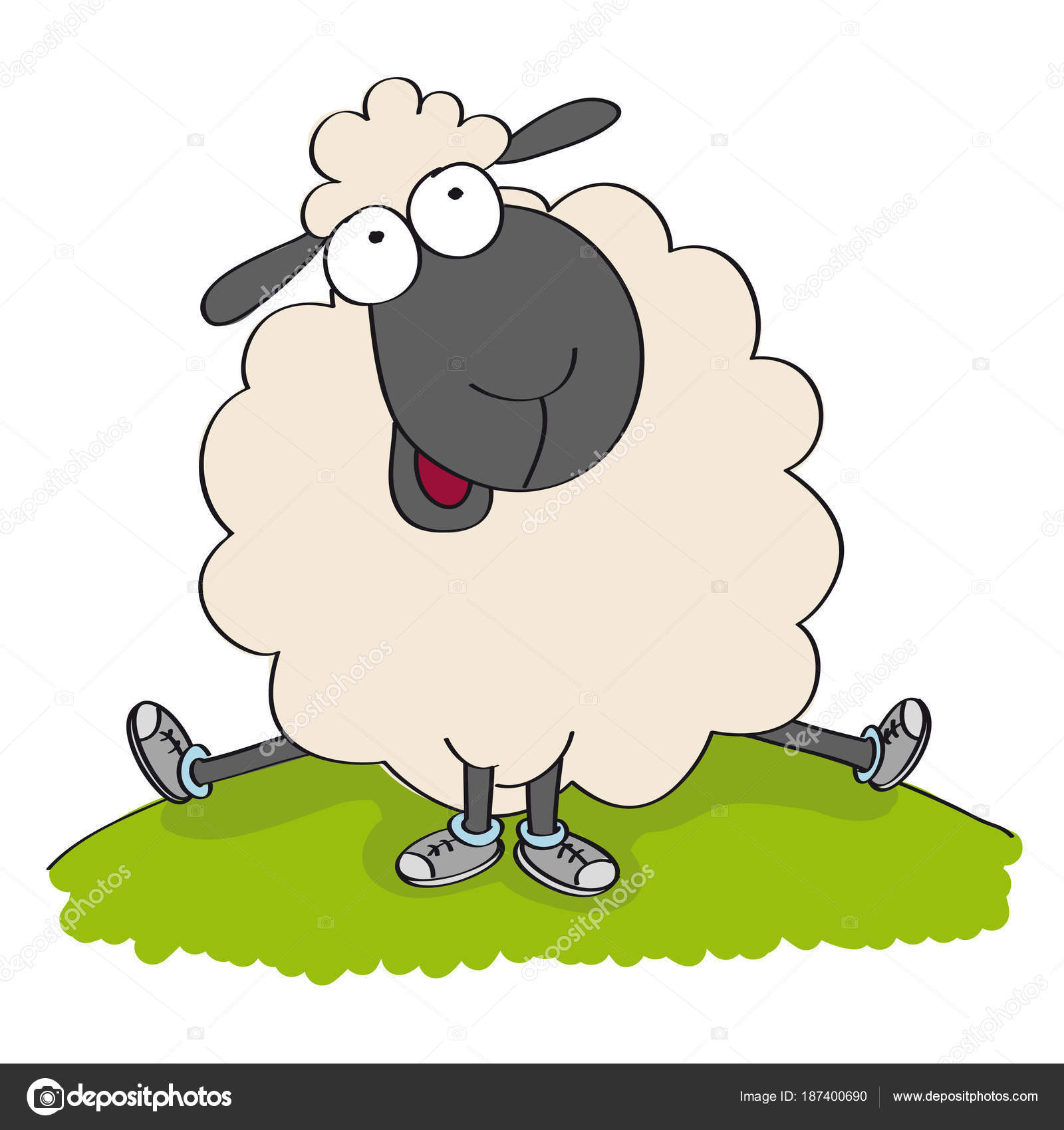 depositphotos stock illustration cute sheep in shoes sitting