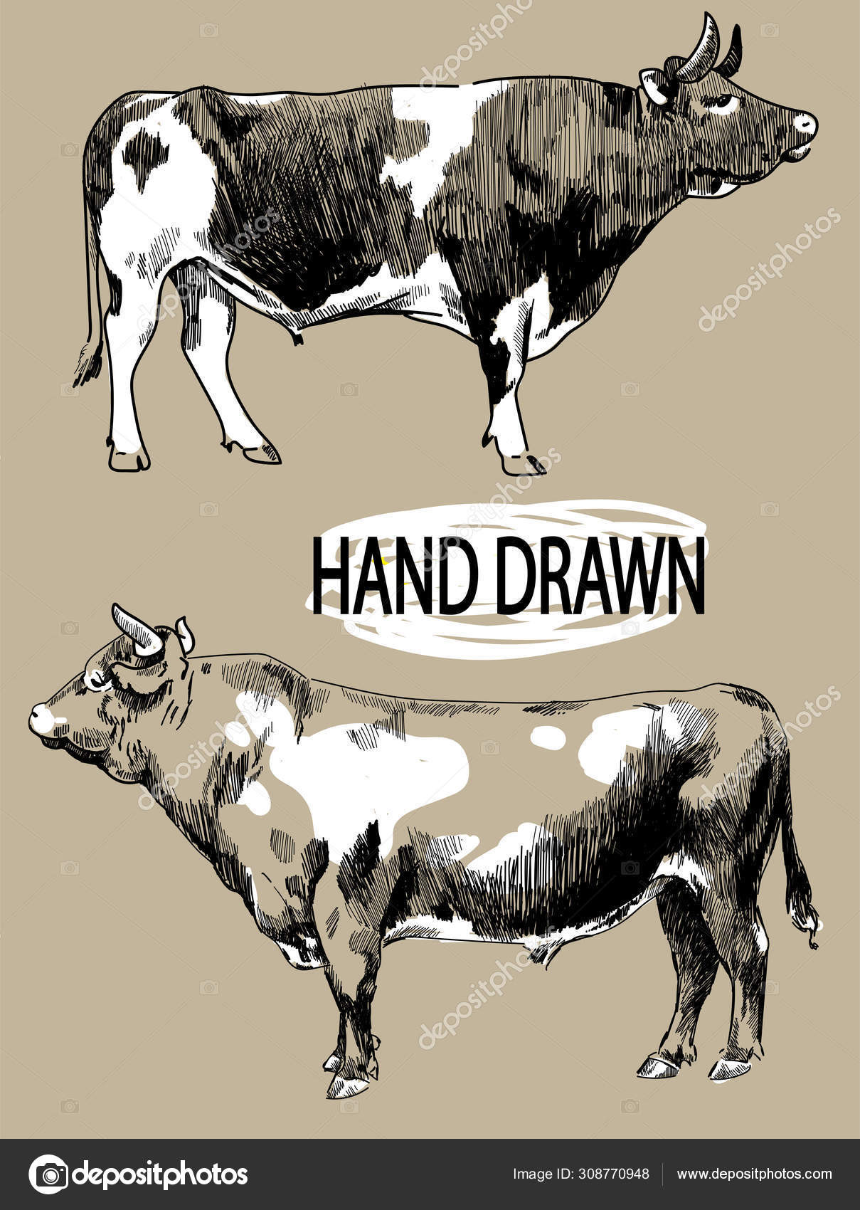 Farm Animals Vector Illustration