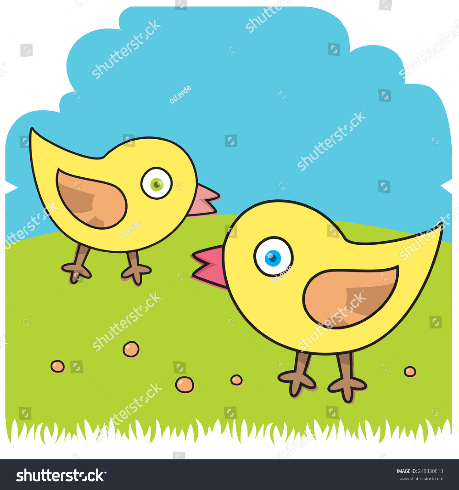 stock vector funny farm cartoon hen chicken vector illustration e p s