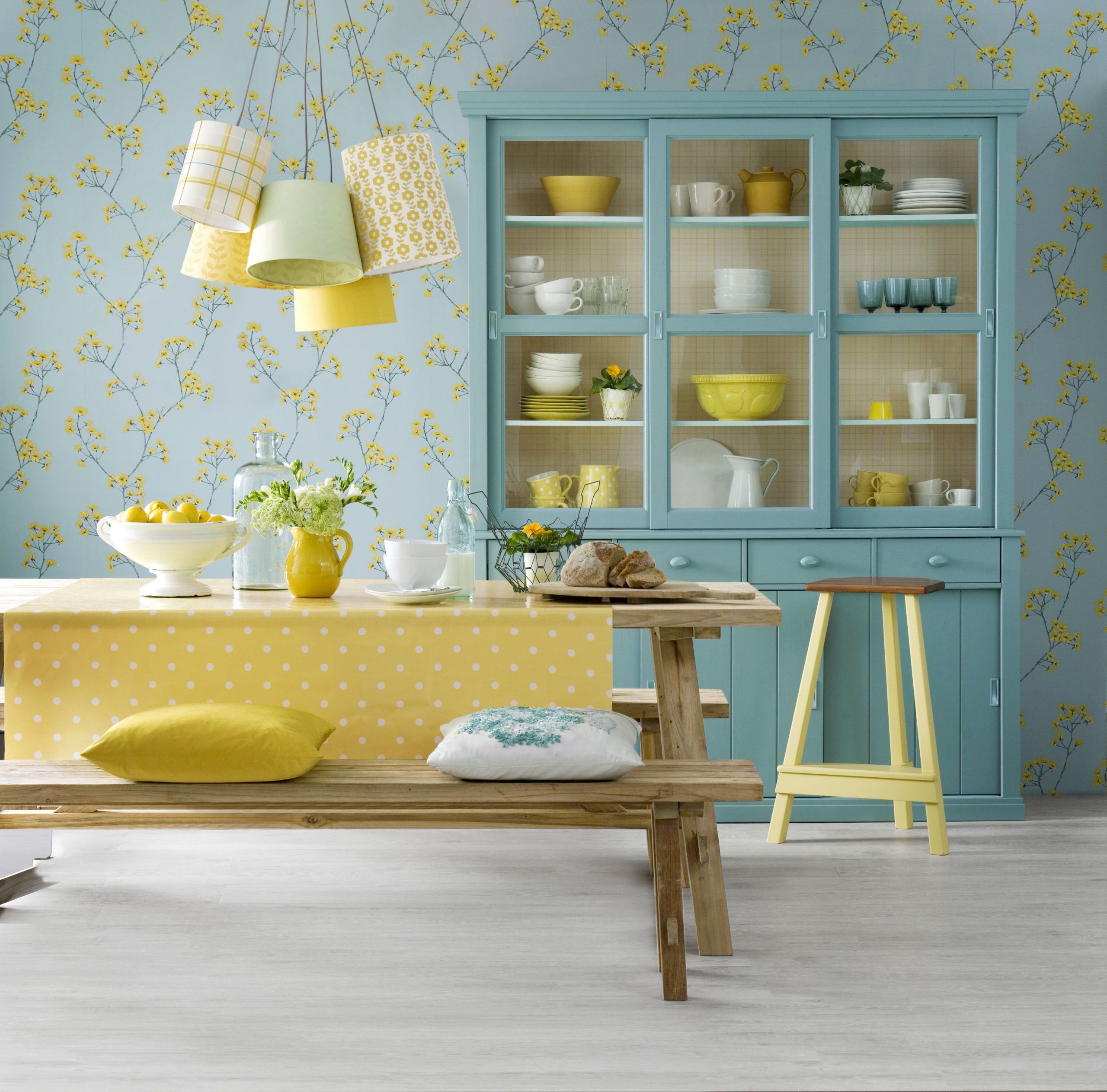 wallpaper kitchen cabinet