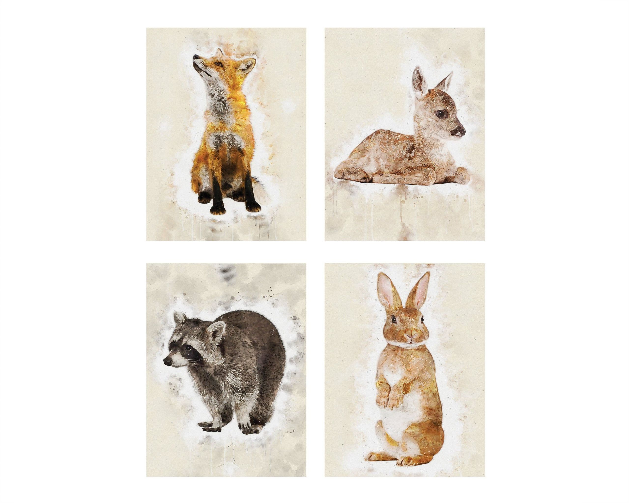 Farm Animals Watercolor Prints