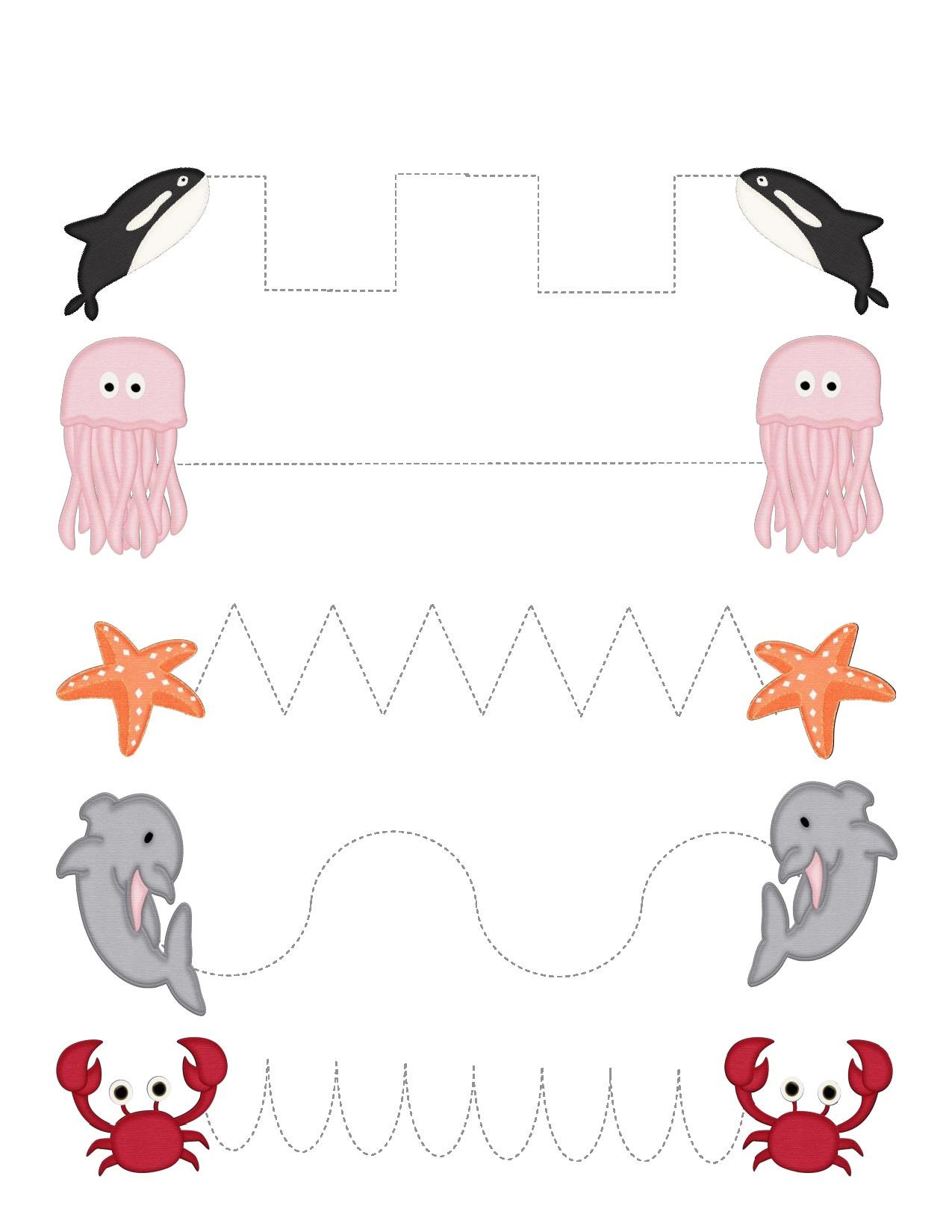 Ocean Animals Worksheets for Kids