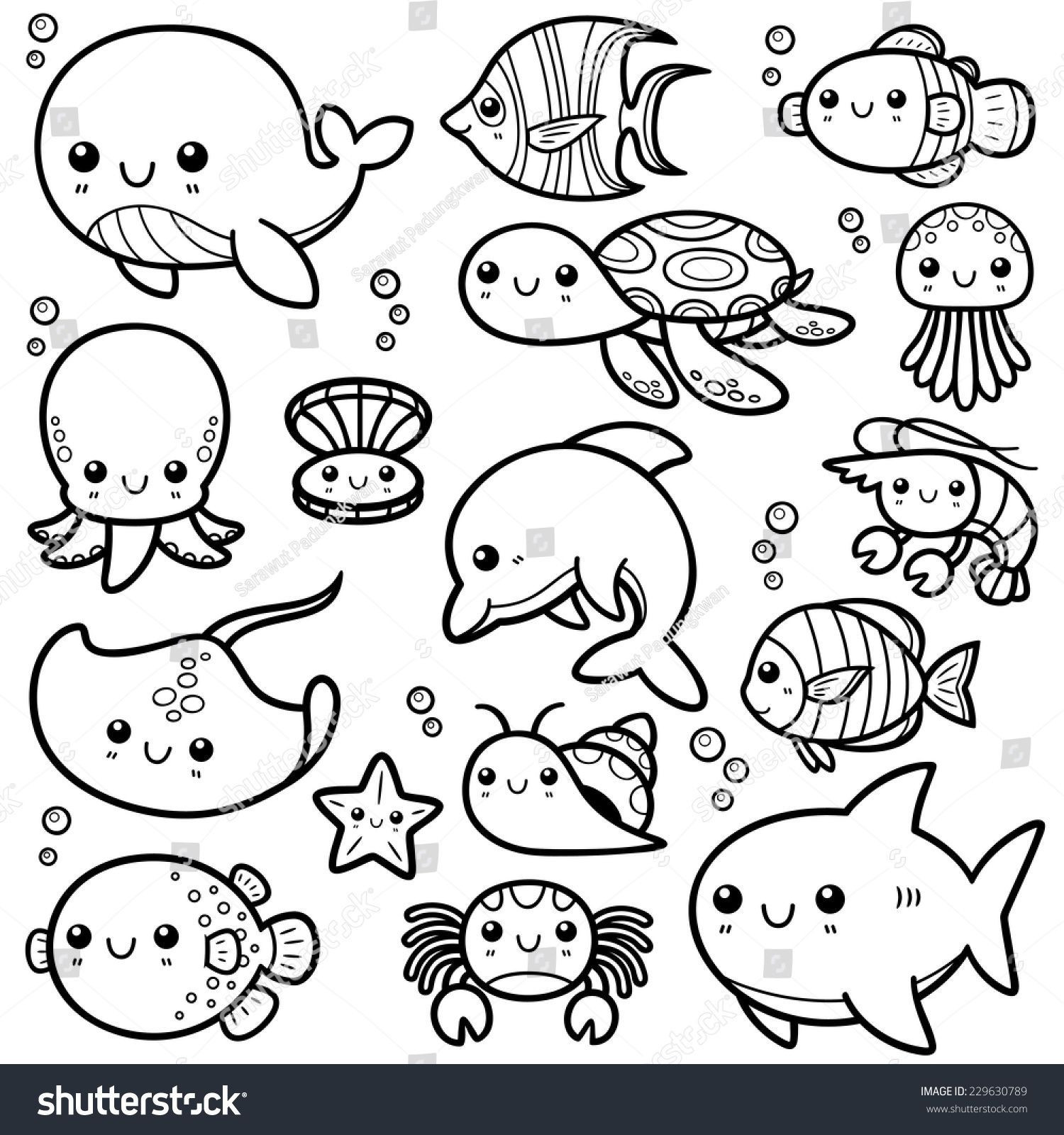 Sea Animals Worksheets for Preschool