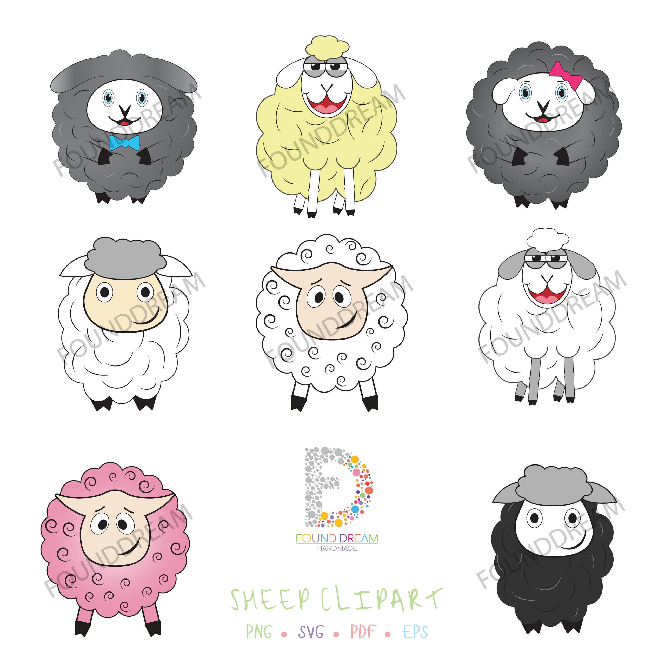 Sheep Clip Art Farm Animals