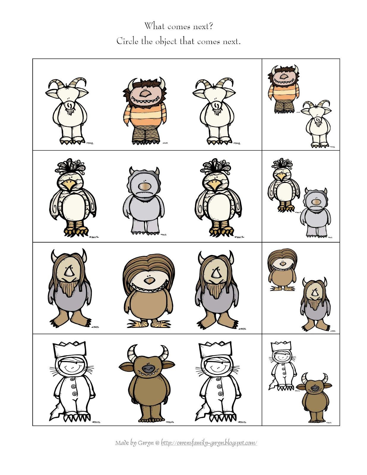 Wild Animals Preschool Worksheets